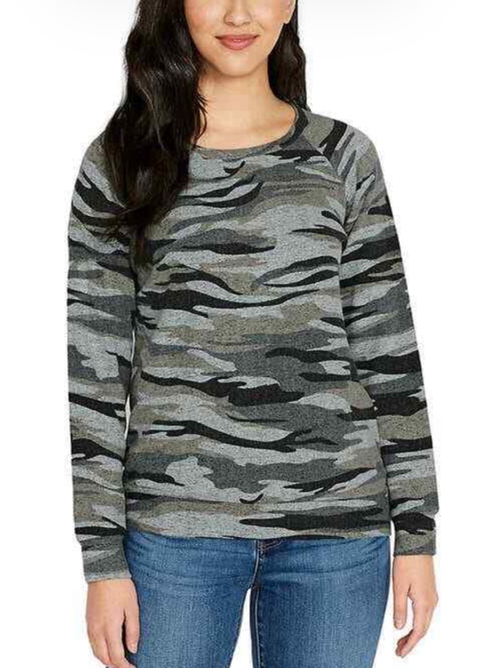 🆕 David Bitton Buffalo camouflage cozy pullover sweater top